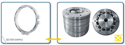 Extrusion die for body parts of rail vehicles 